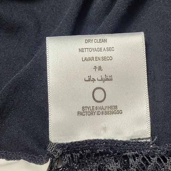 BCBGMaxAzria Women's Lace Sheer Lexi Top Long Sleeve Mesh Black Size Small - Picture 12 of 12